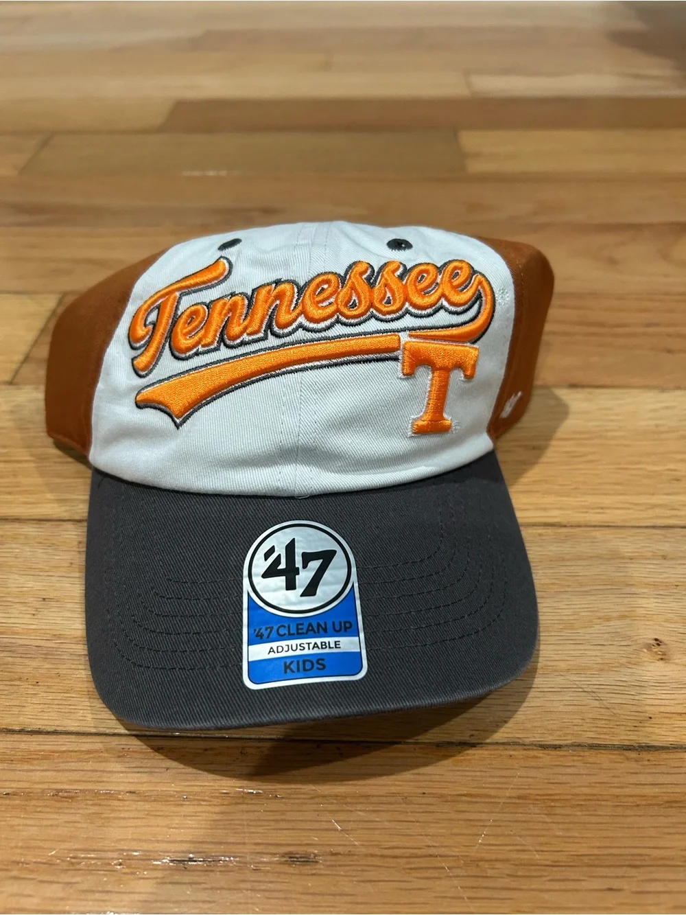 '47 Kids Tennessee Script Adjustable Hat in Orange, White, and Gray